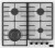 Встраиваемая газовая варочная панель Korting HG 674 CTSI
