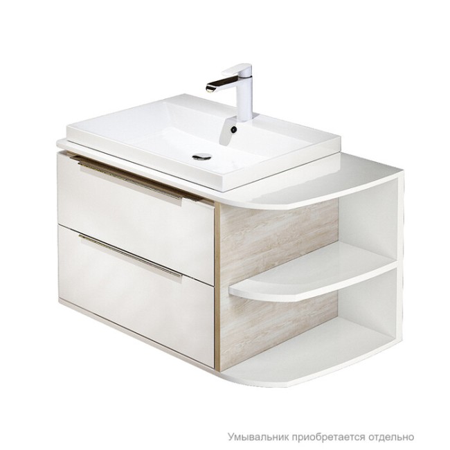 Тумба с умывальником Iddis Calipso CAL80WRi95 белый/под дерево Тумба с умывальником Iddis Calipso CAL80WRi95 белый/под дерево