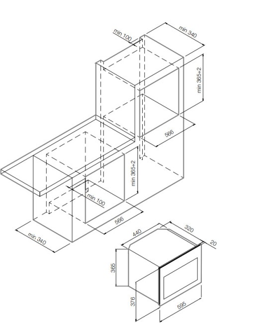 Встраиваемая микроволновая печь Graude MWG 38.1 S