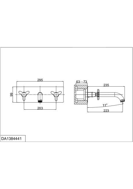 Смеситель для раковины D&K Hessen Goethe DA1384441