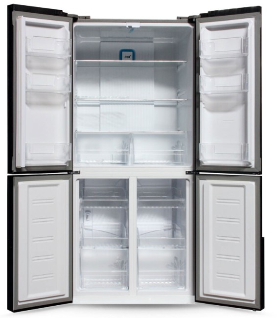 Холодильник Ginzzu NFK-500 белое стекло