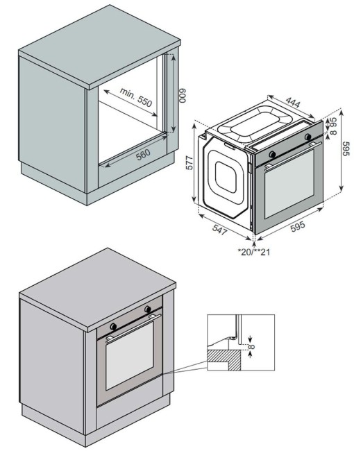 Встраиваемый электрический духовой шкаф Smeg SOP6604S2PNR