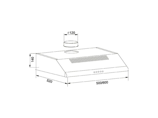 Вытяжка Oasis UP-50C (F)
