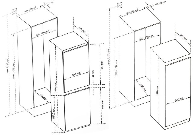Встраиваемый холодильник Scandilux SBSBI524EZ