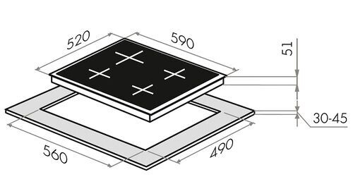 Встраиваемая газовая варочная панель Maunfeld MGHE 64 74RWAS Встраиваемая газовая варочная панель Maunfeld MGHE 64 74RWAS