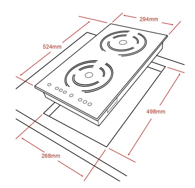 Встраиваемая индукционная варочная панель Ginzzu HCI-241