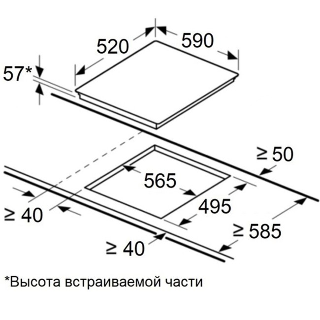 Встраиваемая индукционная варочная панель Maunfeld CVI.594.MBK.2