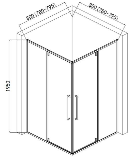 Душевой уголок AQUAme AQM7102-2-8