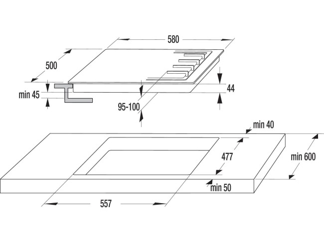Встраиваемая газовая варочная панель Gorenje GTW64B Встраиваемая газовая варочная панель Gorenje GTW64B