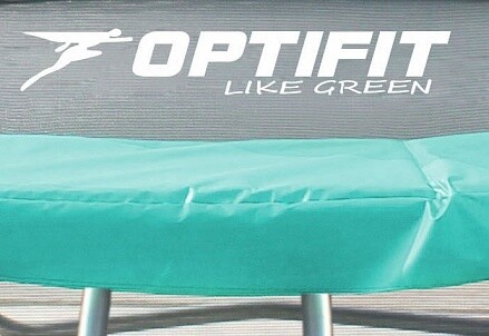 Батут Optifit Like 16ft Green с зеленой крышей