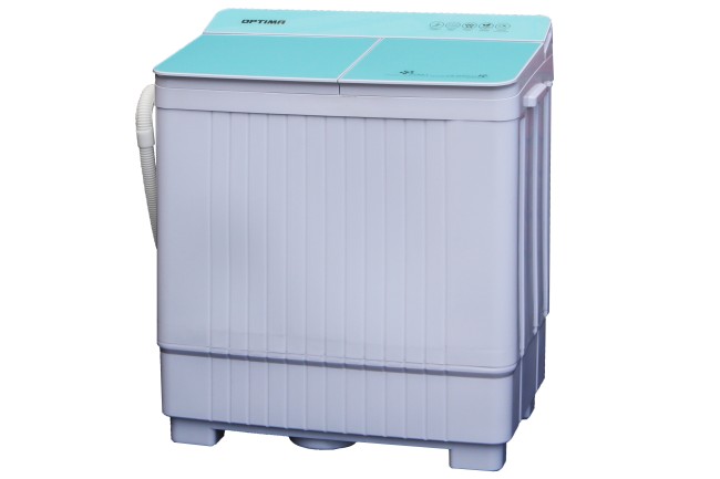 Стиральная машина Optima МСП-50СТ белое стекло/сиреневые цветы