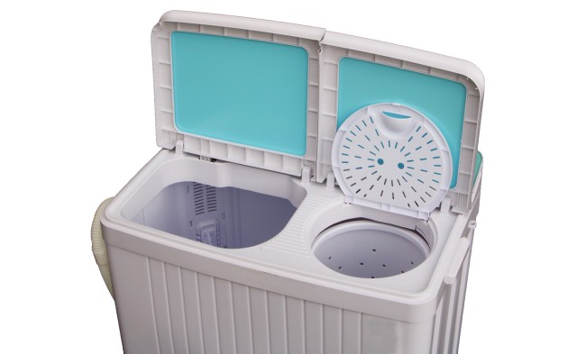 Стиральная машина Optima МСП-50СТ белое стекло/сиреневые цветы