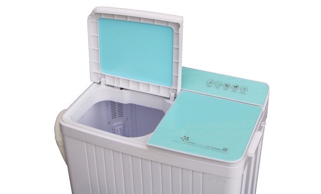 Стиральная машина Optima МСП-50СТ белое стекло/сиреневые цветы