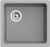 Кухонная мойка Ewigstein EW-4540 1-чаша 490*460 серый металлик