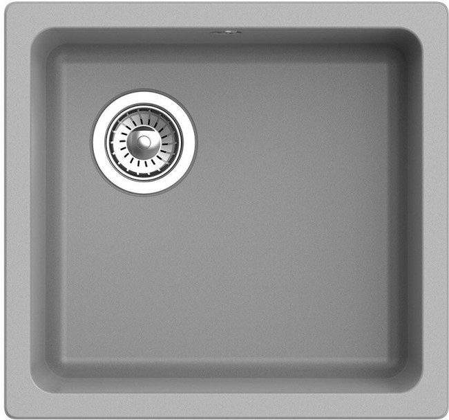Кухонная мойка Ewigstein EW-4540 1-чаша 490*460 серый металлик