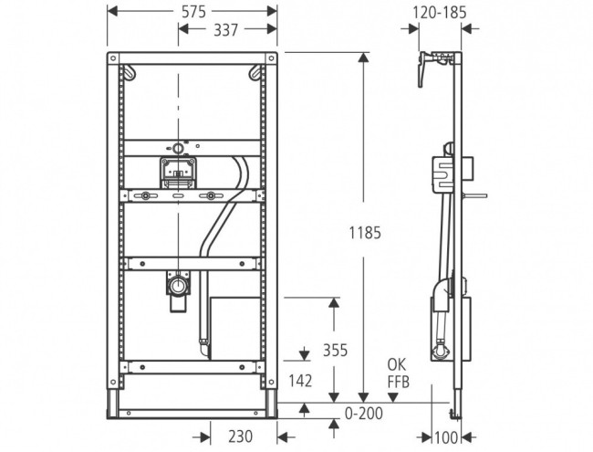 Инсталляция Grohe для писсуара радар электроника хром (37182000)