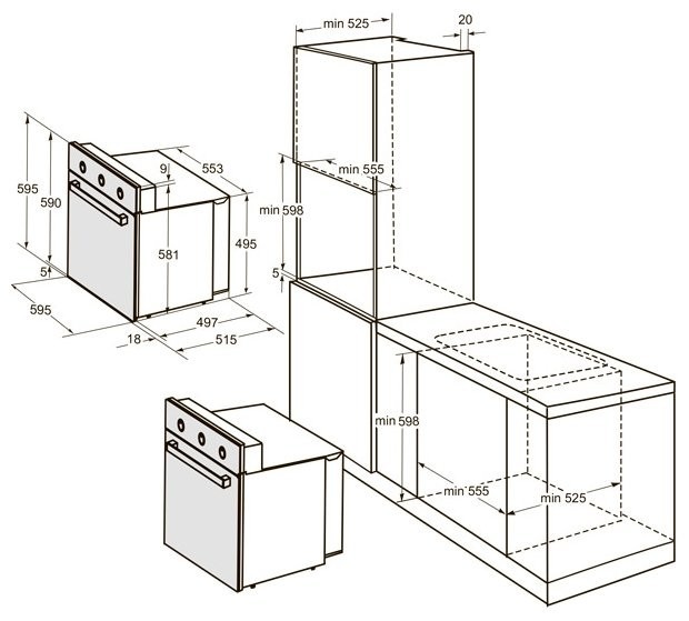 Встраиваемый электрический духовой шкаф Darina 1V5 BDE111 705 B