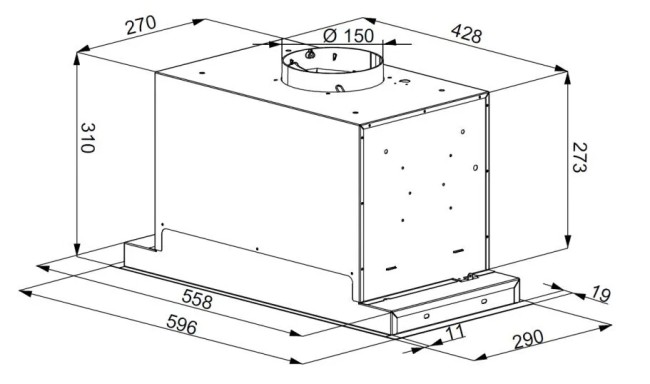 Встраиваемая вытяжка Konigin Extra White 60 Встраиваемая вытяжка Konigin Extra White 60