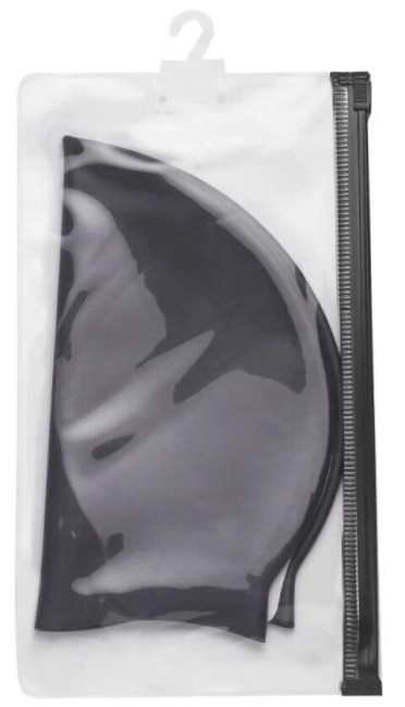 Шапочка для плавания Atemi LC-02 силикон, д/длин.волос, черный