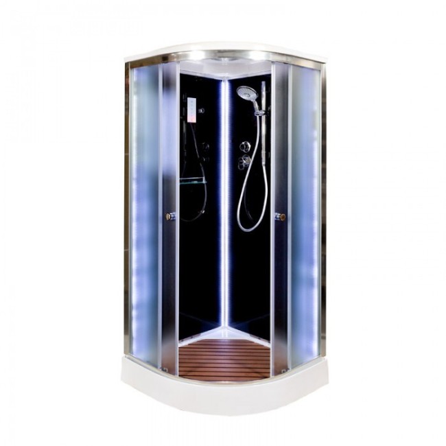 Душевая кабина Deto B01S LED black