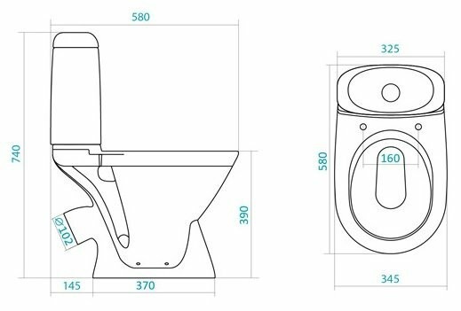 Унитаз-компакт Santek Римини 1.WH50.1.523