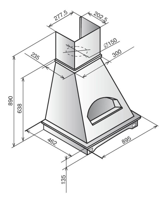 Каминная вытяжка Elikor Бельведер Флореале 90 бежевый/бук светло-коричневый Каминная вытяжка Elikor Бельведер Флореале 90 бежевый/бук светло-коричневый