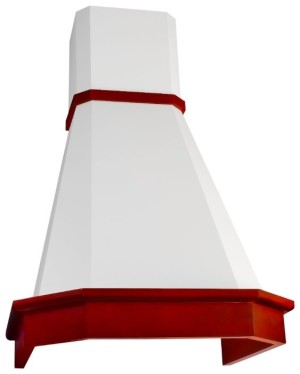 Каминная вытяжка Elikor Камин Грань 60 бежевый/бук махагон