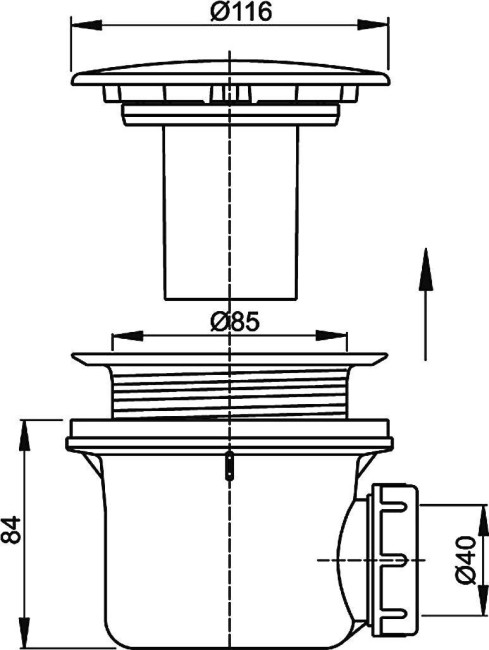 Сифон для душевого поддона Alcaplast A49ANTIC Сифон для душевого поддона Alcaplast A49ANTIC