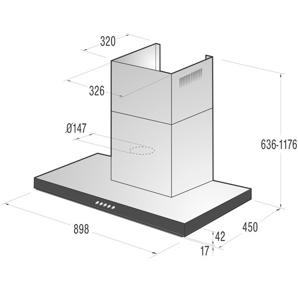 Каминная вытяжка Gorenje WHT941E4XBG