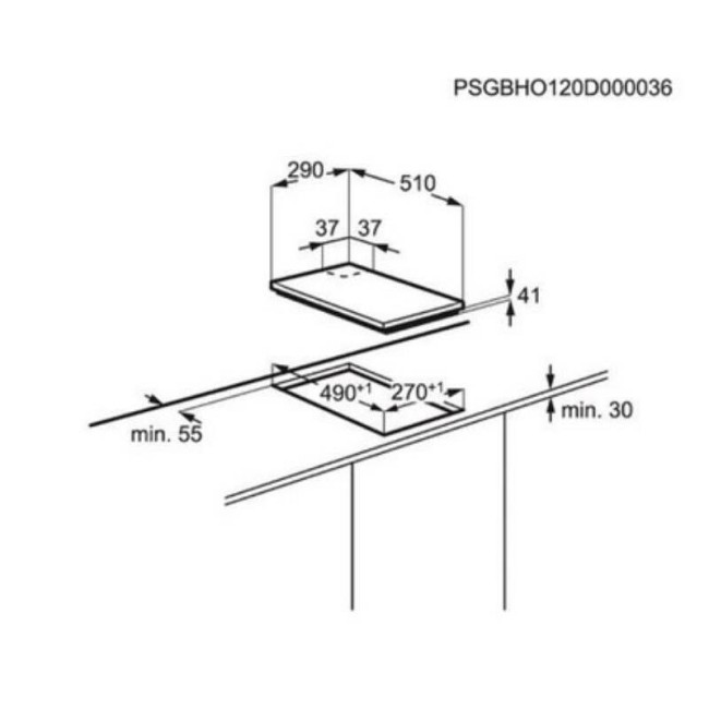 Встраиваемая газовая варочная панель Electrolux EGG 93322 NX