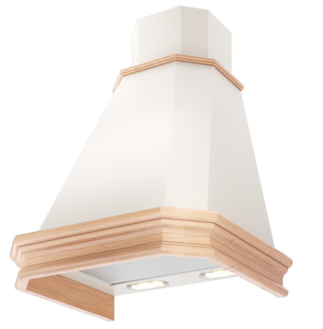 Каминная вытяжка Elikor Пергола 60П-650-П3Л бежевый/дуб неокрашенный съемное