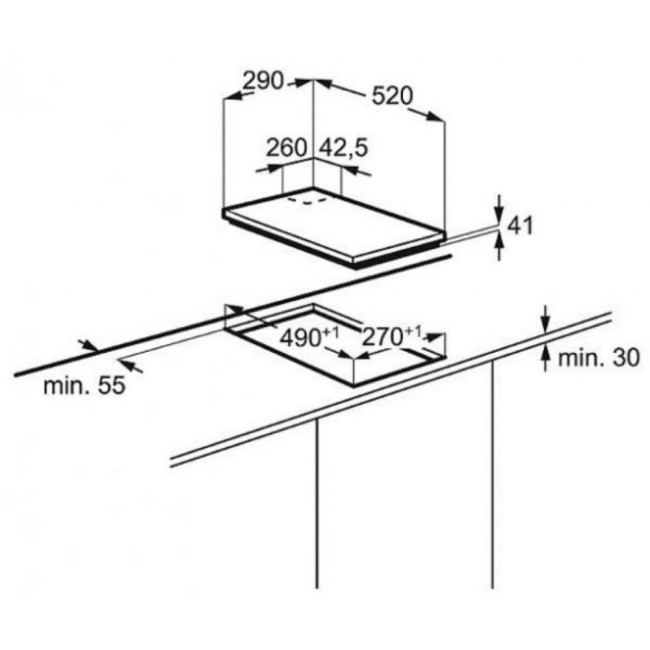 Встраиваемая газовая варочная панель Electrolux EGC 93322 NK Встраиваемая газовая варочная панель Electrolux EGC 93322 NK