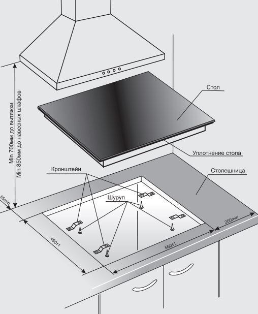 Встраиваемая индукционная варочная панель Gefest ЭС В СН 4232 К1