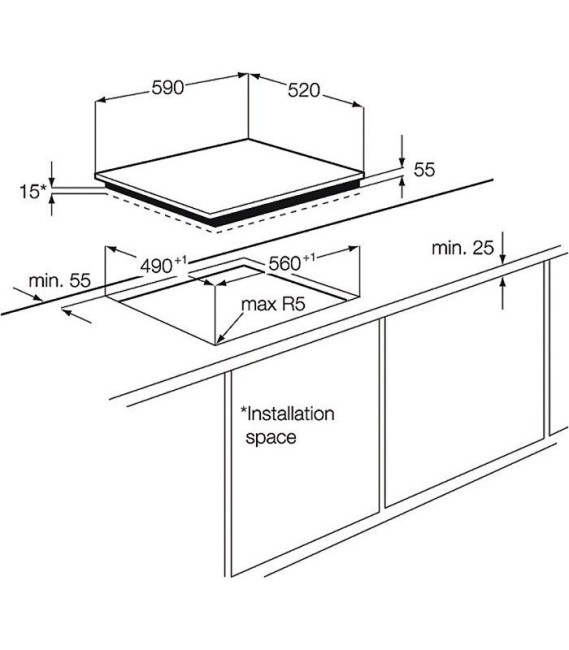 Встраиваемая электрическая варочная панель Electrolux EHF 96547 SW