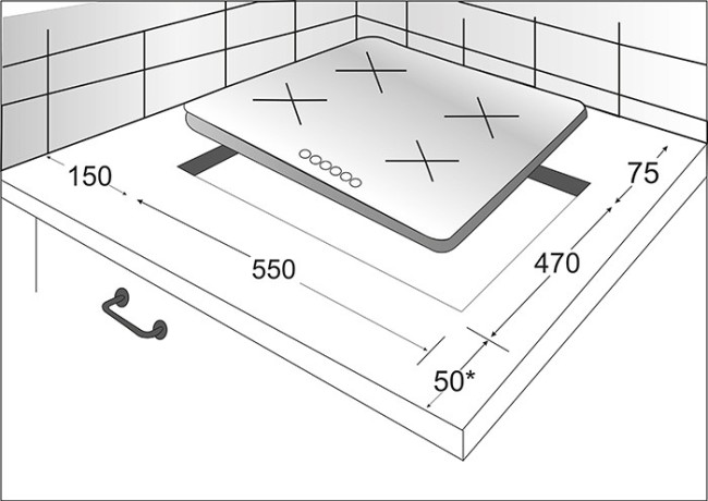 Встраиваемая газовая варочная панель Exiteq PF 640 STGW-E/A