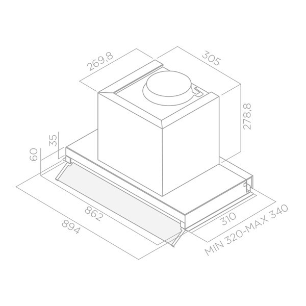 Встраиваемая вытяжка Elica Boxin IX/A/90