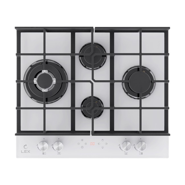 Встраиваемая газовая варочная панель Lex GVG 644 T WH Встраиваемая газовая варочная панель Lex GVG 644 T WH