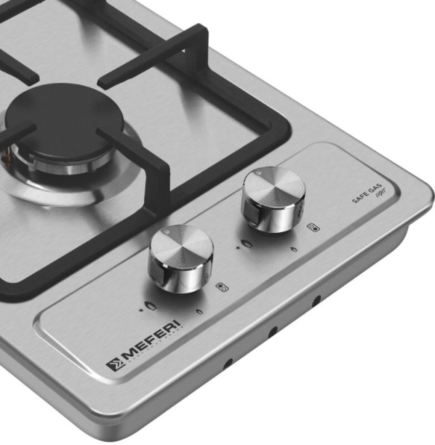Встраиваемая газовая варочная панель Meferi MGH302IX Light Встраиваемая газовая варочная панель Meferi MGH302IX Light