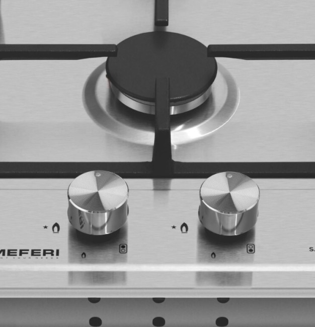 Встраиваемая газовая варочная панель Meferi MGH302IX Light Встраиваемая газовая варочная панель Meferi MGH302IX Light