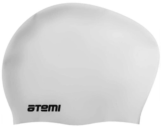 Шапочка для плавания Atemi LC-01 силикон, д/длин.волос, белый