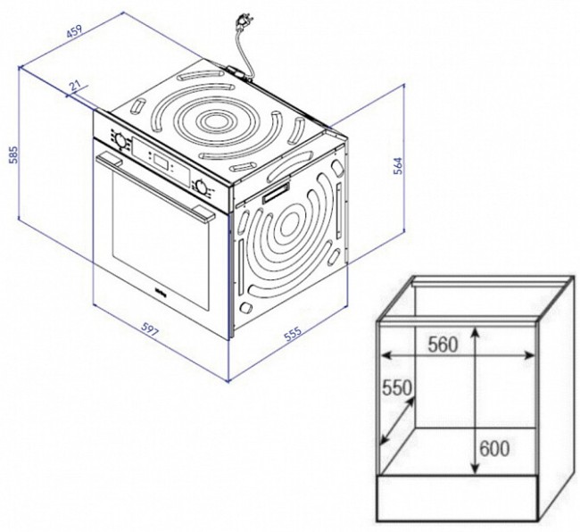 Встраиваемый электрический духовой шкаф Korting OKB 6071 CBX