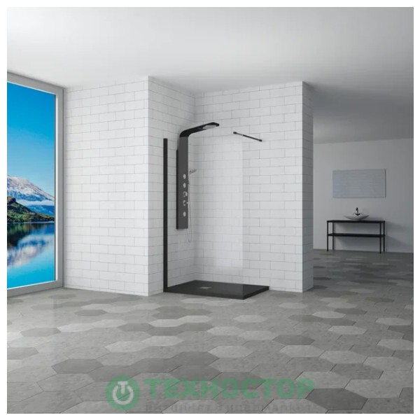 Walk-in RGW WA-010 B 80*195 Чёрный/Матовое/8 мм (351001008-24)