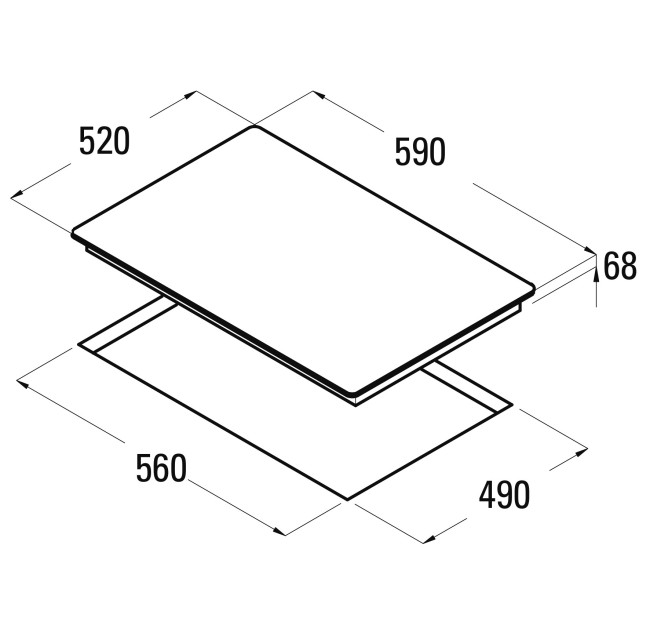 Встраиваемая электрическая варочная панель Cata T 604 WH