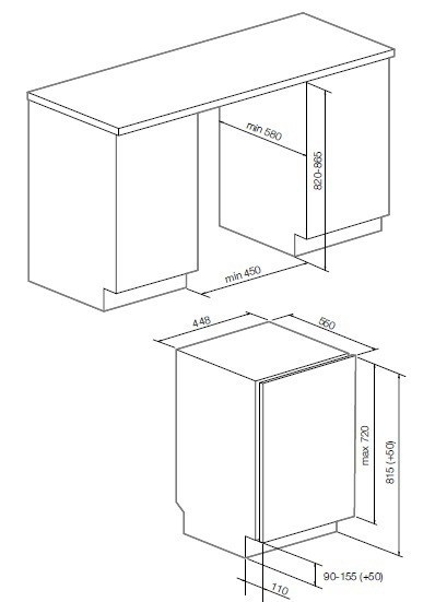 Встраиваемая посудомоечная машина Graude Comfort VG 45.0