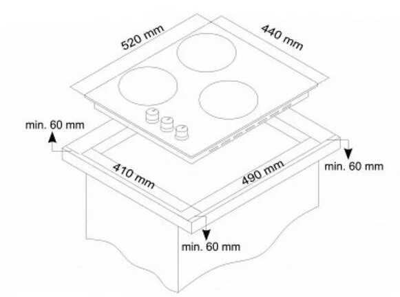 Встраиваемая газовая варочная панель Simfer H45V35L501 Встраиваемая газовая варочная панель Simfer H45V35L501