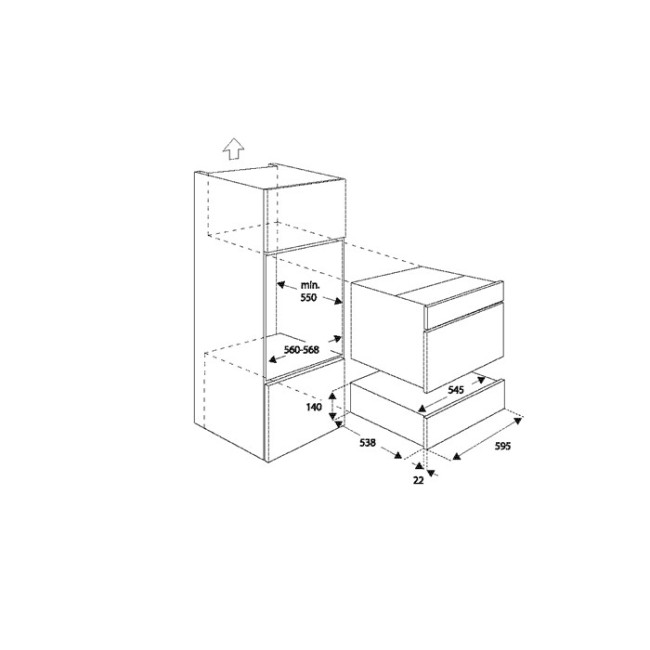 Встраиваемый шкаф для подогрева посуды Bertazzoni WD60C