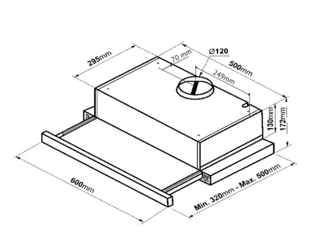 Встраиваемая вытяжка Korting KHP 6617 GW
