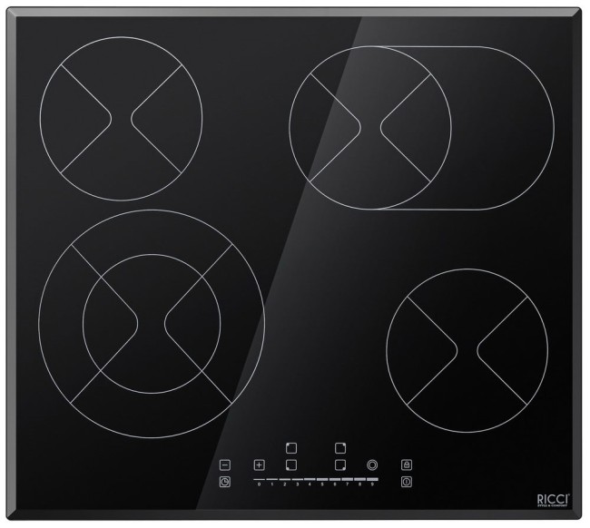 Встраиваемая электрическая варочная панель Ricci DTL-D46601SB Встраиваемая электрическая варочная панель Ricci DTL-D46601SB