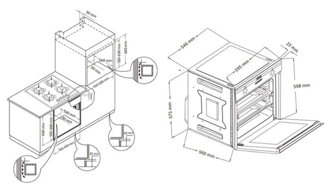 Встраиваемый электрический духовой шкаф Hiberg VM 6193 W