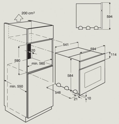 Встраиваемый электрический духовой шкаф Electrolux EOC 66700 X